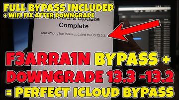 F3arRa1n + DOWNGRADE IOS 13.3 ke 13.2 no shsh blobs, bypass icloud gratis paling sempurna di 2020