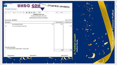 UNDO Posted GRN | Reverse Posted Sales Shipment before Invoicing Document in NAV