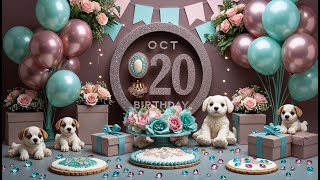 Oct 20 ✨ Rise \& Celebrate | Happy Birthday October 20 Stars 🎂🌟