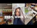 Study vlog exam week coffee shops  college