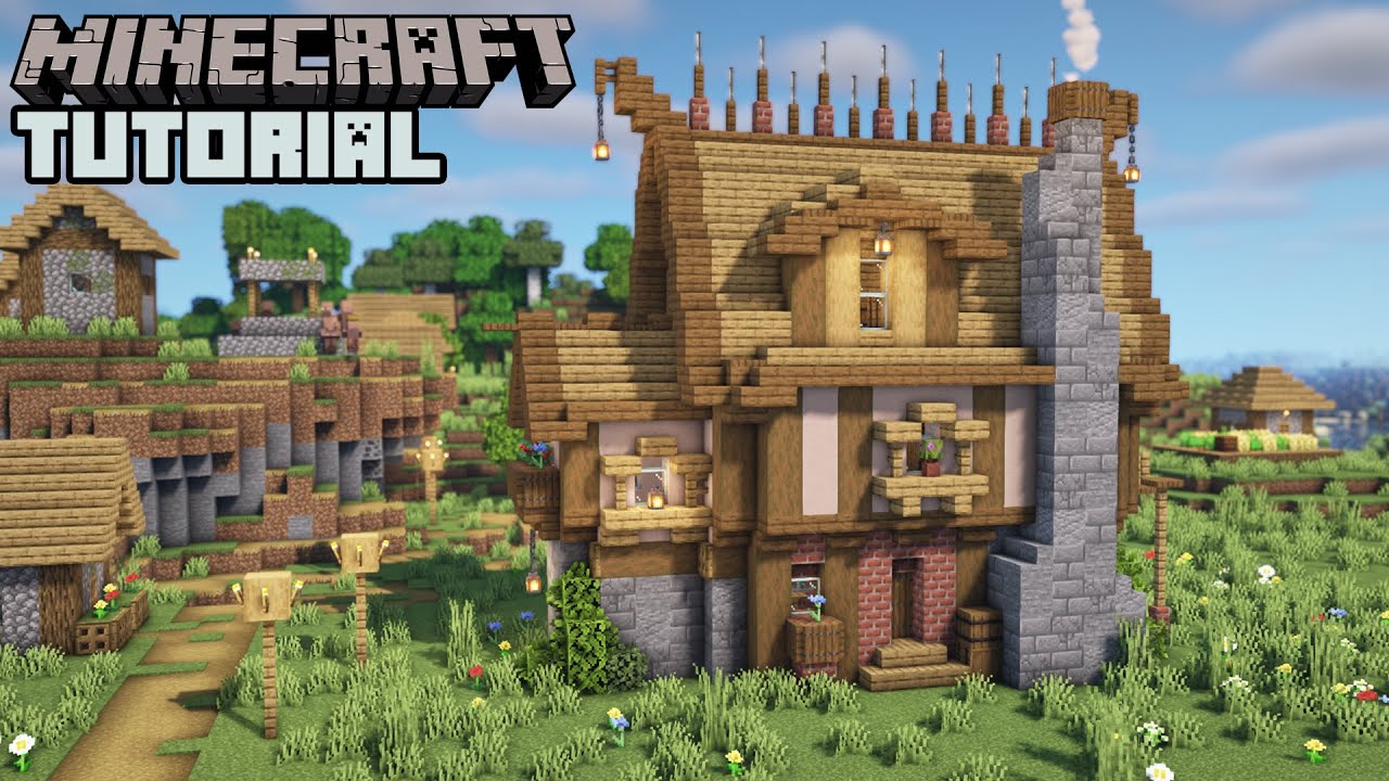 Minecraft Medieval Taverninn Tutorial How To Build Youtube