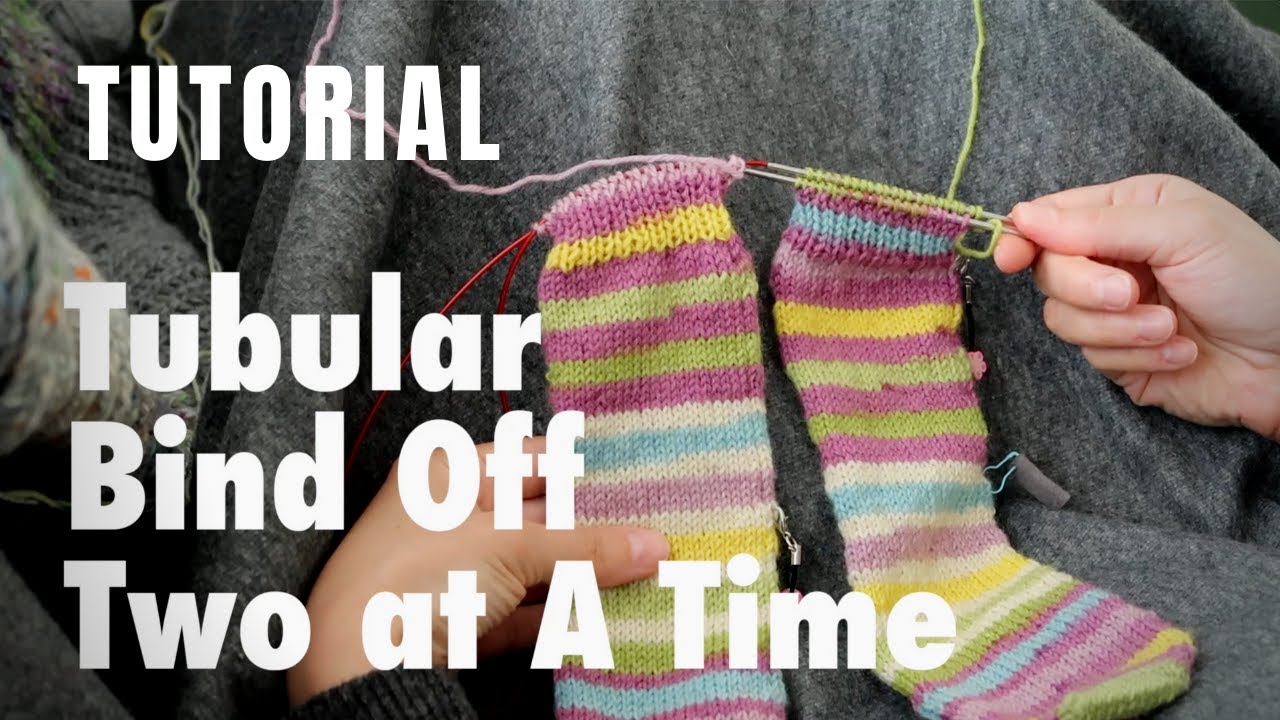 Tubular Bind Off on Two at a time socks by knittingILove also how to