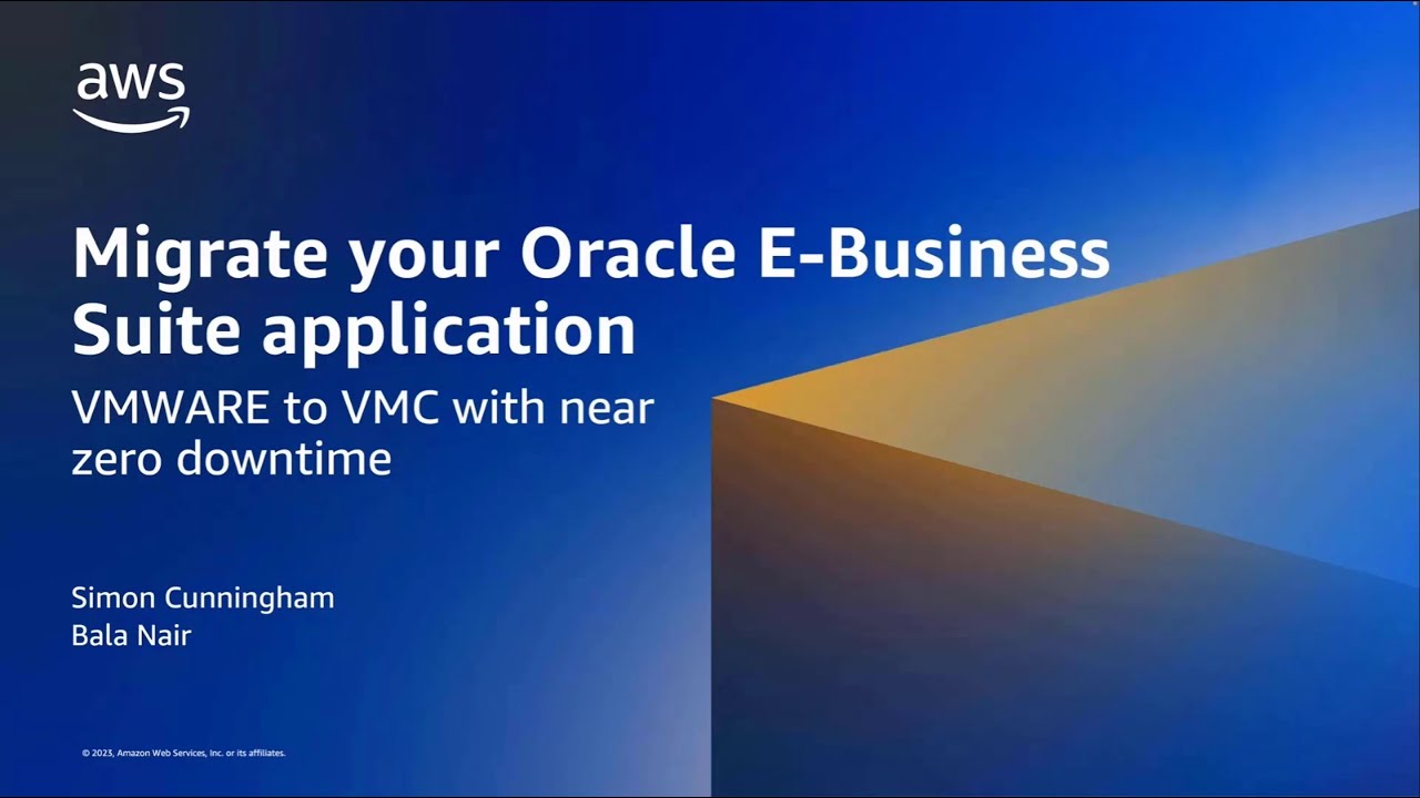 Migrate your Oracle E-Business Suite application from VMWARE to VMC with near zero downtime