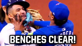 Blue Jays shove Rays and benches clear, a breakdown