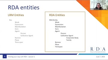 Finding Your Way with RDA -- Session1