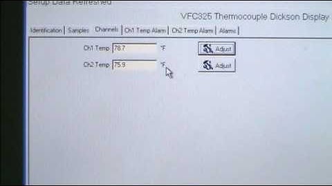 Software Setup - Dickson VFC 320/325 Temperature Data Logger