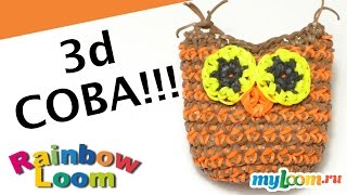 : 3d   ()   Rainbow Loom.  362 | OWL Rainbow Loom