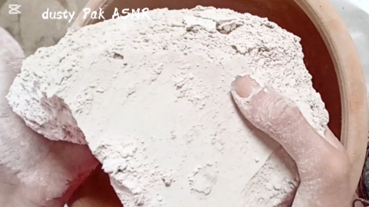Dusty white 🤍 dirt| clay pot 🍯 crumbling| dry crumbling 😋😋@dustypakASMR