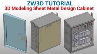 ZW3D Tutorial 11 | 3D Modeling Sheet Metal Design Cabinet