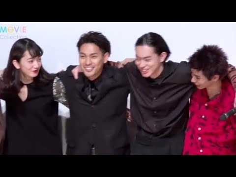 柳楽優弥が「世代交代」宣言。菅田将暉、小松菜奈、村上虹郎と肩組む／映画『ディストラクション・ベイビーズ』完成披露舞台挨拶