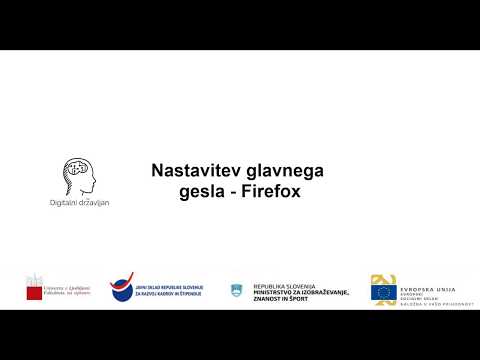 Nastavitev glavnega gesla v spletnem brskalniku Firefox