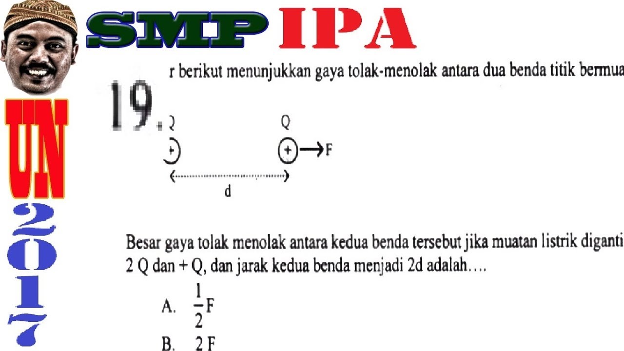 Un Smp 2017 Ipa Pembahasan No 19 Gaya Tolak Pada Dua Muatan Youtube Un Smp 2017 Ipa Pembahasan No 19 Gaya Tolak Pada Dua Muatan Youtube