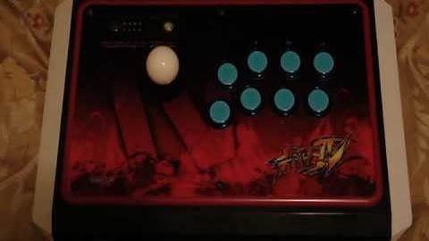 Street Fighter IV Tournament Edition Stick: Blue LED Button Mod