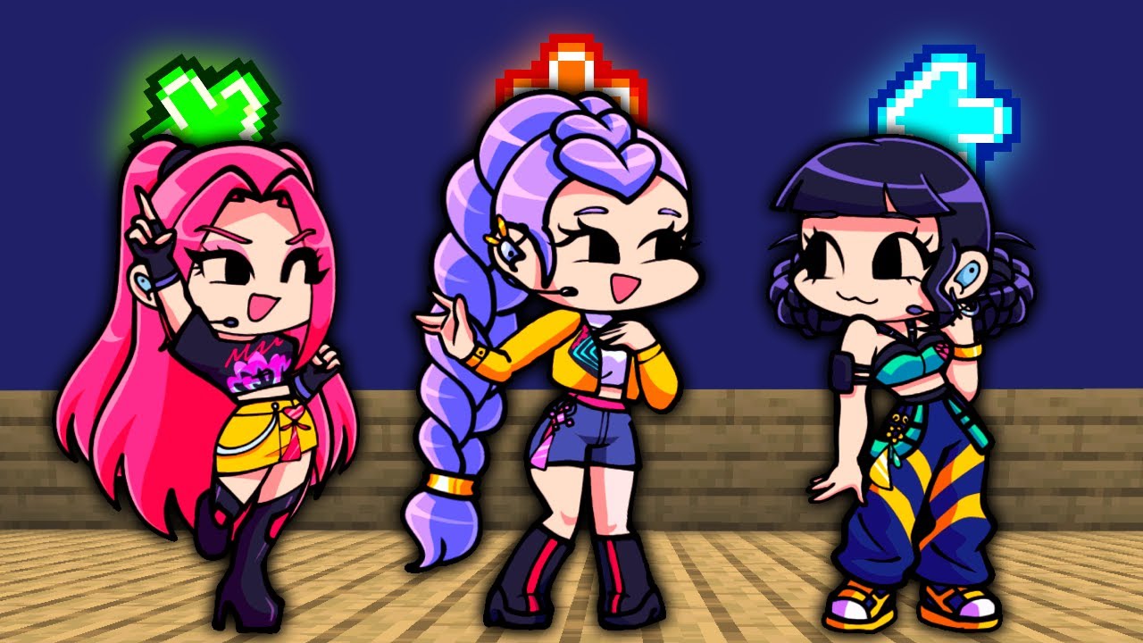 Kpop Demon Hunters Rumi, Mira, Zoey | FNF Character Test | Gameplay VS Playground