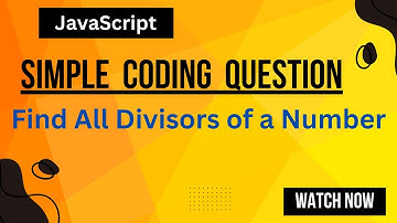 Find All Divisors of a Number