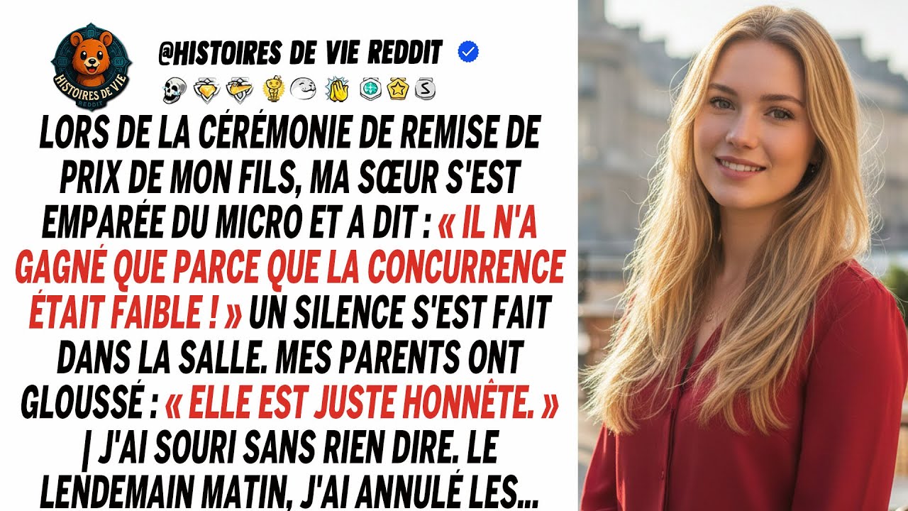 À la cérémonie de mon fils, ma sœur a pris le micro : 