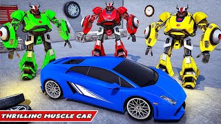 Flying Muscle Car Robot Transform Horse Robot Game | Android iOS Gameplay screenshot 4