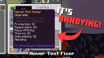 Hover Text Fixer - Texture Pack for Minecraft Bedrock Edition