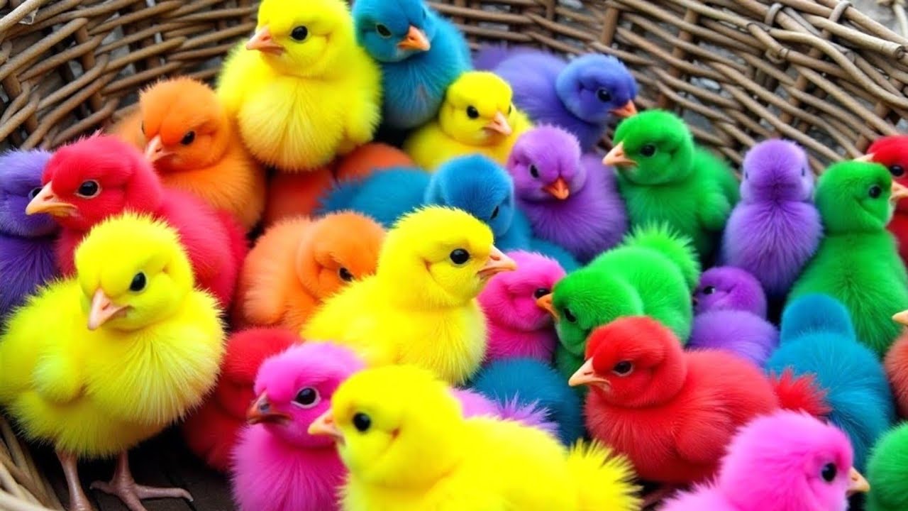 Ayam Lucu, ayam warna warni, ayam rainbow, kelinci lucu, bebek lucu, ikan hias, Hewan Lucu 