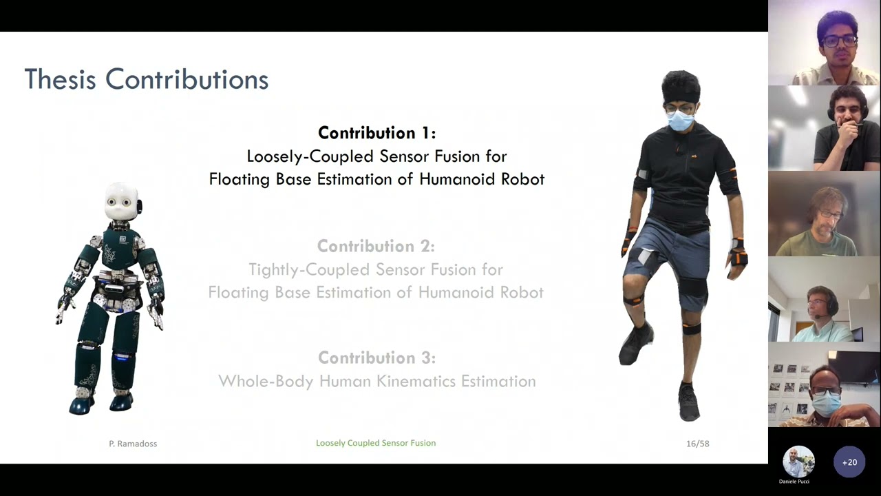State Estimation for Human Motion and Humanoid Locomotion: PhD Defense Prashanth RAMADOSS 1:2