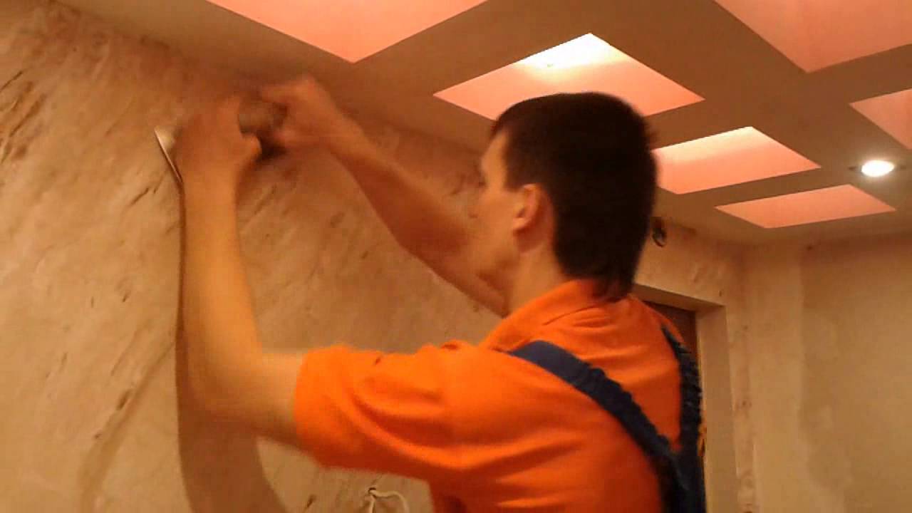 Нанесение венецианской штукатурки FEIDAL в Харькове \"под мрамор\"! - YouTube