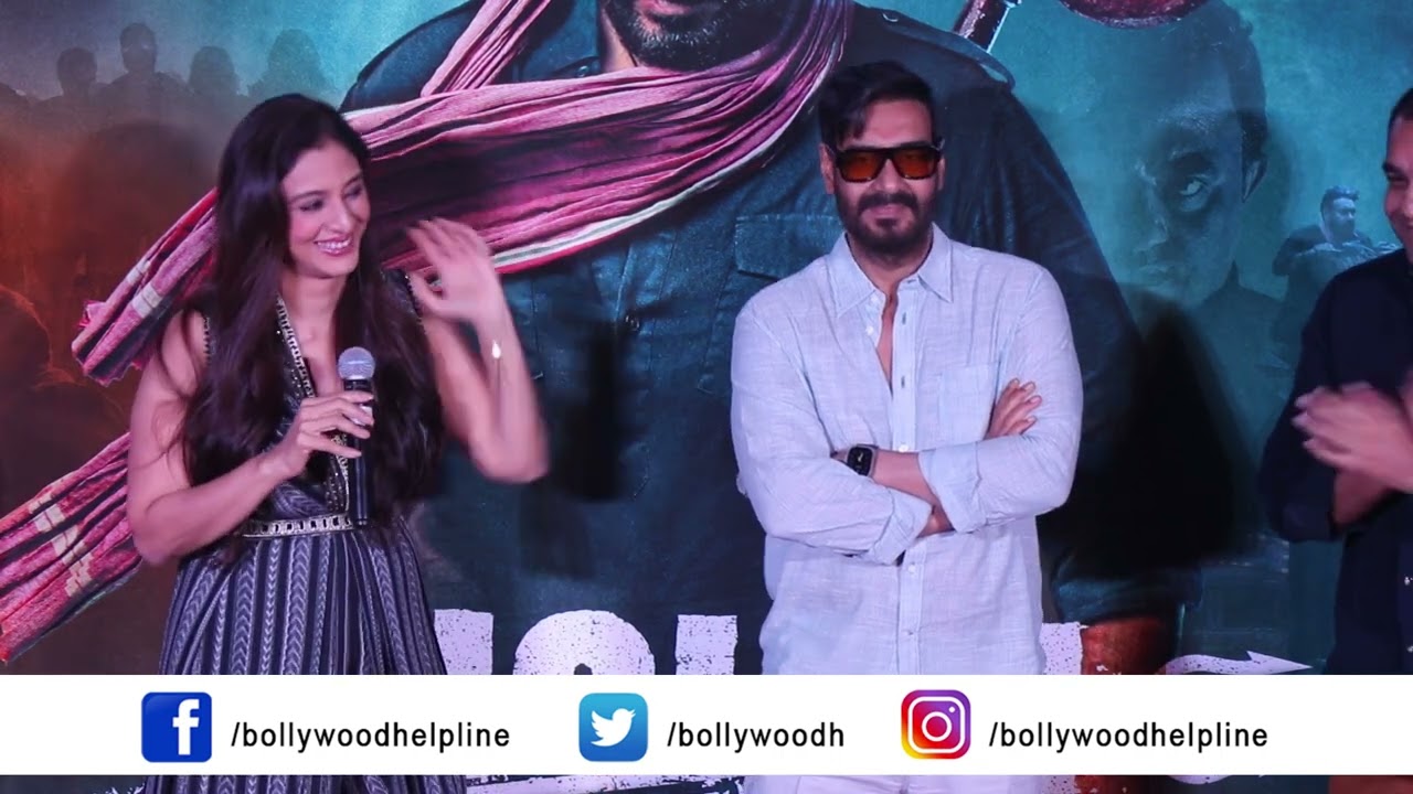 Bholaa Star Cast Ajay Devgn And Tabu At Movie Promotion Event At Cinepolis, NSP, Delhi