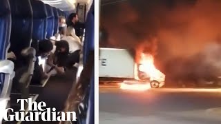 Mexican cartel target airport and create burning blockades after El Chapo’s son captured