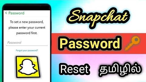 Reset Snapchat Password/Snapchat Forgotten Password Reset In Tamil/Snapchat Password Change 2025