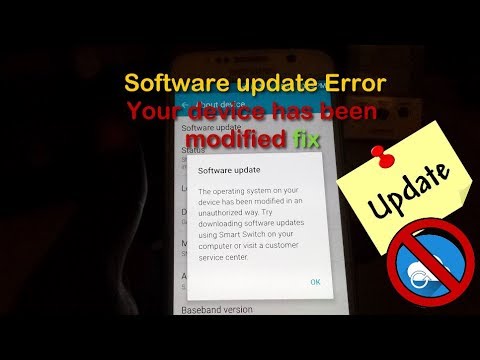 Software update error Your device has been modified fix