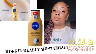 Best NIVEA LOTION FOR MELANIN SKIN, Dark skin, BROWN SKIN + how to use Nivea lotion NOURISH COCOA Resimi