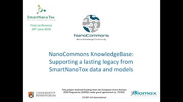 Iseult Lynch: SmartNanoTox International Conference Session 4 “Databases/Data management”.