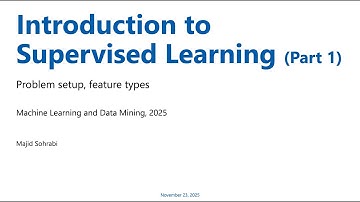 Introduction to Supervised Learning (part1)