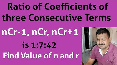 The Ratio of nCr-1, nCr, nCr+1 is 1:7:42, Find the Value of n and r | Important Questions | Class 11