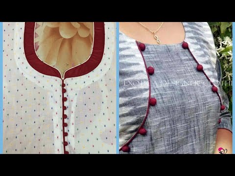 Beautiful neck designs with buttons for kurti & kameez Neck Designs With  Buttons | Kurti neck designs, Sleeves designs for dresses, Kurti sleeves  design