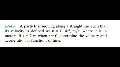A particle is moving along a straight line such that its velocity is defined as , where is in meters