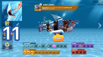 Hungry Shark - Gameplay Walkthrough Part 11 - Robo Shark (iOS, Android)