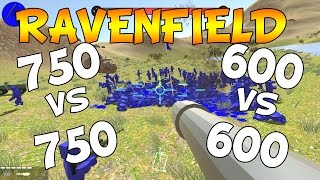 Ravenfield - 750 vs 750 and 600 vs 600 - Massive Slow Motion Battle - Ravenfield Beta 5 Gameplay