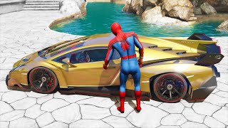 Collecting Super Cars with Spider-Man In GTA 5 screenshot 5