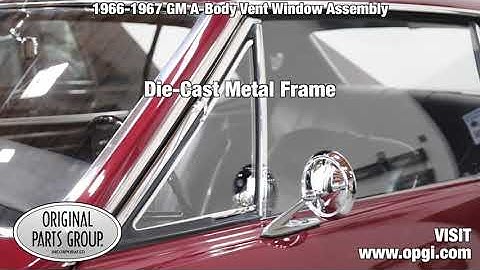 1966-1967 GM A-Body Vent Window Glass Assembly - 15 Second Commercial