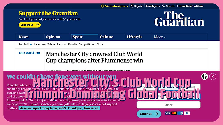 Manchester City crowned Club World Cup champions after Fluminense win