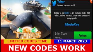 TTD3 UPDATE CODES [POKI, +22] FREE TOKEN IN CODES! TTD 3 ROBLOX