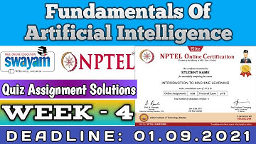 NPTEL 2021: Fundamentals Of Artificial Intelligence Week 4 Quiz Answers Assignment 4 Solutions