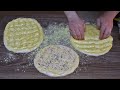 Turkish Ramadan Pita Recipe Sesame Pita And How to make Tahini Pita in Stone Oven