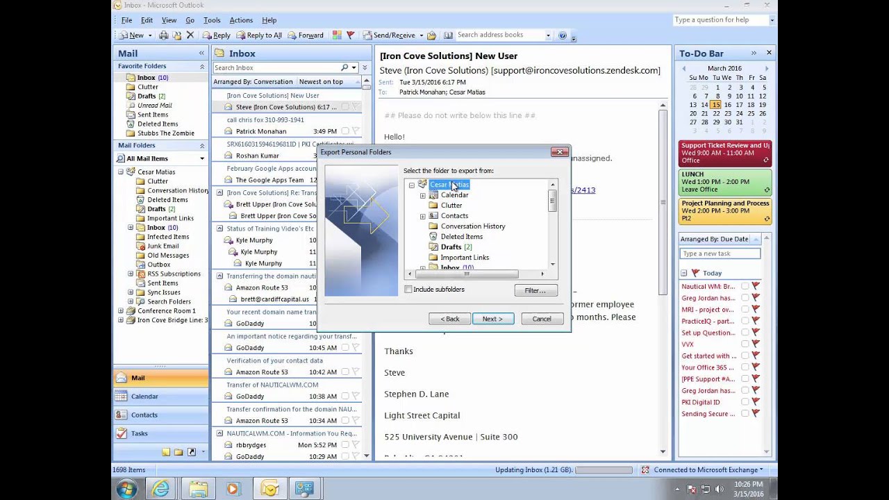 backup outlook 2007 data youtube backup outlook