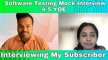 Automation Engineer Mock Interview for 4 to 5 YOE | SDET Mock Interview | SoftwareTestingbyMKT