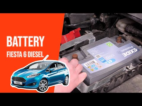 How to replace the car battery FIESTA 6 1.4TDCi 🔋