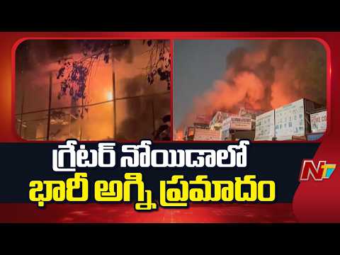 గ్రేటర్ నోయిడాలో భారీ అగ్ని ప్రమాదం | Fire Accident in Greater Noida | NTV Telugu - NTVTELUGU
