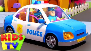 Wheels On The Police Car | Wheels On The Bus | Nursery Rhymes and Baby Rhymes Cartoon