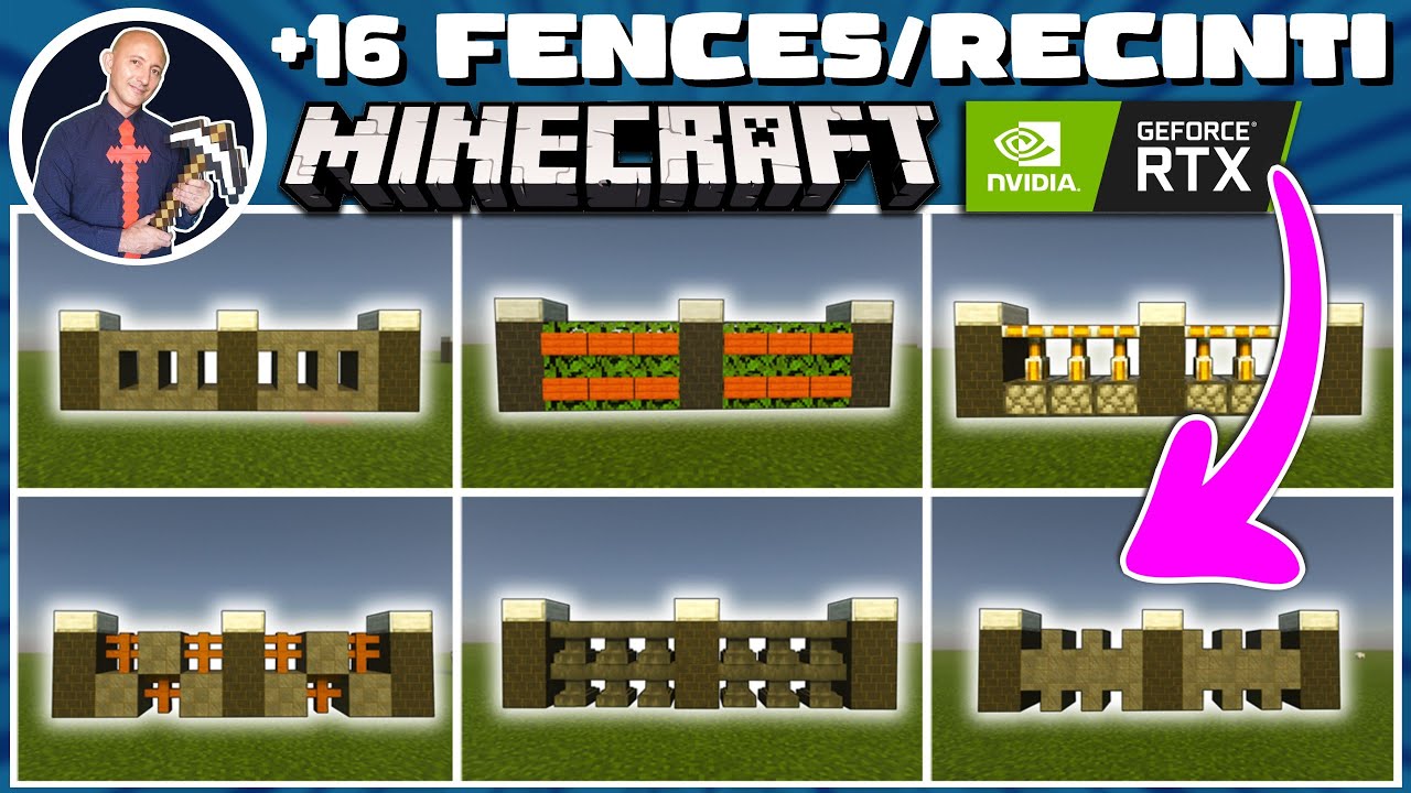 MINECRAFT RTX: ALTRE 16 IDEE PER COSTRUIRE UNA RECINZIONE SU MINECRAFT