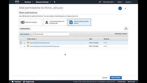 Adding IAM Policies to Users in your AWS Account